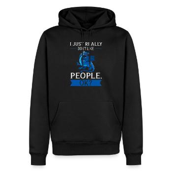 Drachen Drachen Dragons Lover Geschenk - Männer Premium Bio Hoodie - Schwarz - Vorne - Nico (187cm)