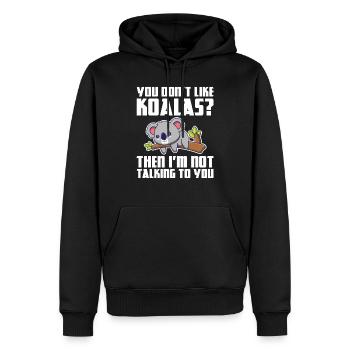 Koala Koalas Koala Bear Gift - Men’s Premium Organic Hoodie - black - Front - Nico (187cm)