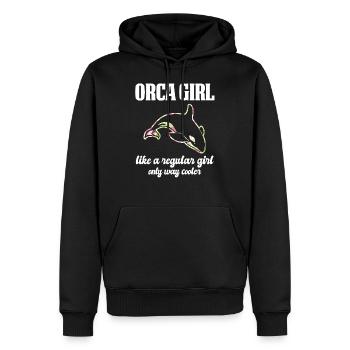 Orques fille orques orques orques cadeau - Sweat à capuche Premium bio Homme - noir - Devant - Nico (187cm)