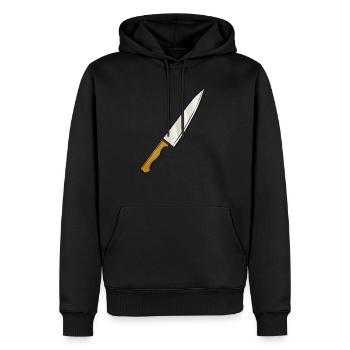 knife - Men’s Premium Organic Hoodie - black - Front - Nico (187cm)