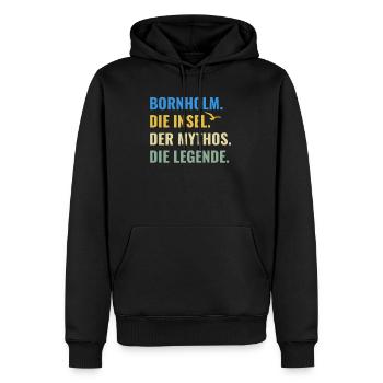 Bornholm Dänemark Insel Urlaub Danmark - Männer Premium Bio Hoodie - Schwarz - Vorne - Nico (187cm)