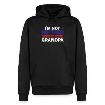 Grandpa Retired Grandpa Retired Geschenk - Männer Premium Bio Hoodie - Schwarz - Vorne - Nico (187cm)