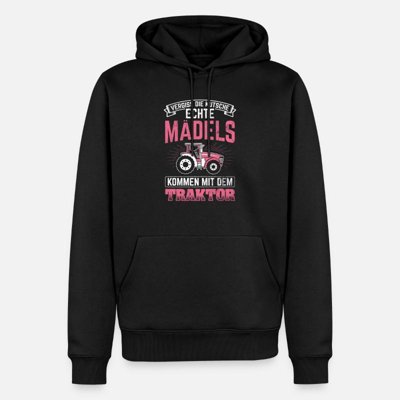 Bauer Traktor Landwirtschaft - Männer Premium Bio Hoodie - Schwarz