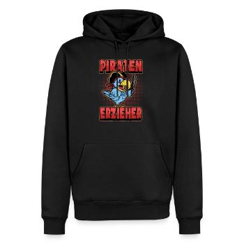 Erzieher Piraten Papagei Lustig Spruch Geschenk - Männer Premium Bio Hoodie - Schwarz - Vorne - Nico (187cm)