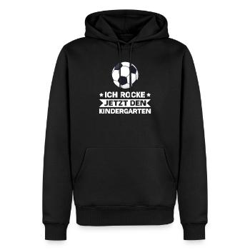 Kindergartenkind Einhorn Kindergarten-Anfang - Männer Premium Bio Hoodie - Schwarz - Vorne - Nico (187cm)