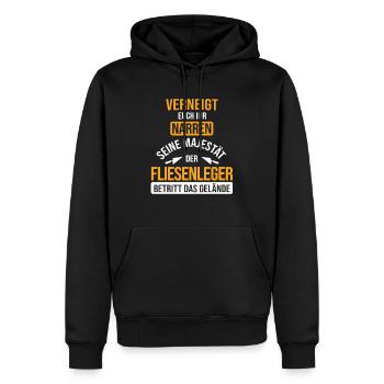 Fliesenleger Handwerker Fliesen - Männer Premium Bio Hoodie - Schwarz - Vorne - Nico (187cm)