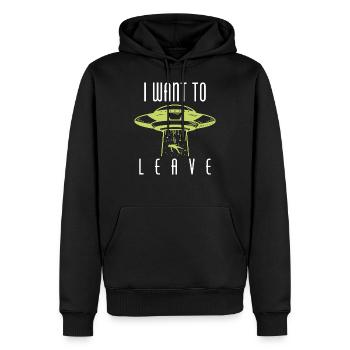 I Want To Leave - Männer Premium Bio Hoodie - Schwarz - Vorne - Nico (187cm)