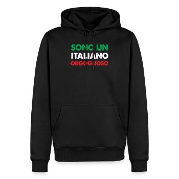 Italienisch Italienische Flagge Geschenk - Männer Premium Bio Hoodie - Schwarz - Vorne - Nico (187cm)