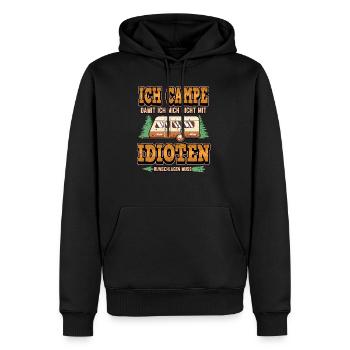 Lustig Wohnwagen Camper Campen Spruch Geschenk - Männer Premium Bio Hoodie - Schwarz - Vorne - Nico (187cm)