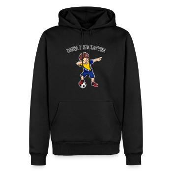 Dabbing Fußball Junge Bosnien Trikot Kinder - Männer Premium Bio Hoodie - Schwarz - Vorne - Nico (187cm)