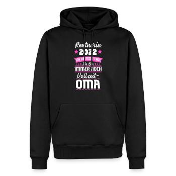 Rentnerin 2022 Vollzeit Oma Ruhestand - Männer Premium Bio Hoodie - Schwarz - Vorne - Nico (187cm)