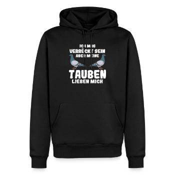Taube Tauben Vogel - Männer Premium Bio Hoodie - Schwarz - Vorne - Nico (187cm)