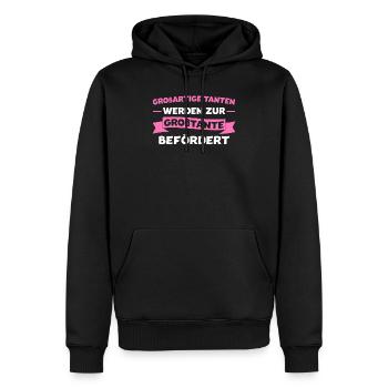 Großtante Familie Großtanten Geschenk - Männer Premium Bio Hoodie - Schwarz - Vorne - Nico (187cm)