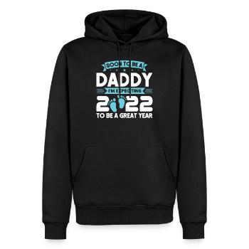 Future Daddy 2022 Future Papa Bébé Cadeau - Sweat à capuche Premium bio Homme - noir - Devant - Nico (187cm)