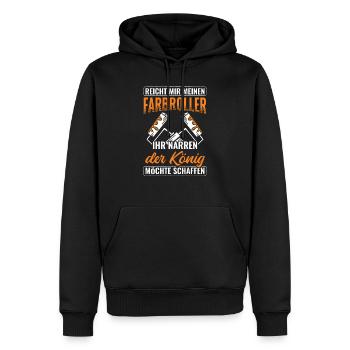 Maler Pinsel - Männer Premium Bio Hoodie - Schwarz - Vorne - Nico (187cm)