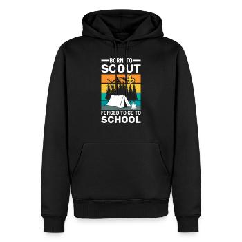 Scouts cadeaux - Sweat à capuche Premium bio Homme - noir - Devant - Nico (187cm)