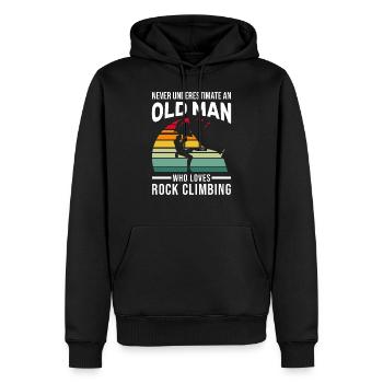 Klettern Old Man Klettern Old Man Geschenk - Männer Premium Bio Hoodie - Schwarz - Vorne - Nico (187cm)