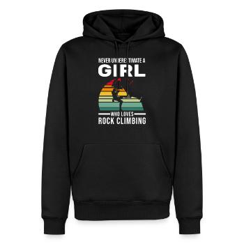 Klettern Mädchen Klettern Girl Geschenk - Männer Premium Bio Hoodie - Schwarz - Vorne - Nico (187cm)