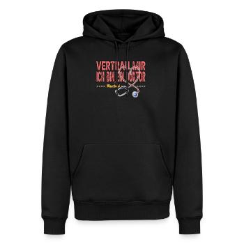 Doktor Allgemeinmediziner Arzt Lustig Geschenk - Männer Premium Bio Hoodie - Schwarz - Vorne - Nico (187cm)