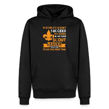 Scout scout coach cadeau - Sweat à capuche Premium bio Homme - noir - Devant - Nico (187cm)