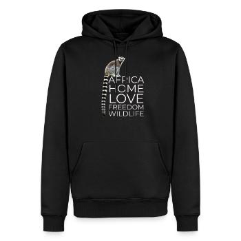 Afrique homme cadeau mère enfants garçon fille - Sweat à capuche Premium bio Homme - noir - Devant - Nico (187cm)