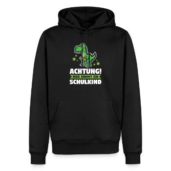 Schulkind Schulanfang Traktor Geschenk - Männer Premium Bio Hoodie - Schwarz - Vorne - Nico (187cm)
