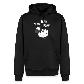 Blah Blah Blah - Männer Premium Bio Hoodie - Schwarz - Vorne - Nico (187cm)