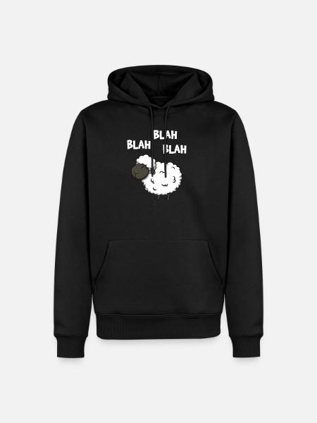 Blah Blah Blah - Männer Premium Bio Hoodie - Schwarz