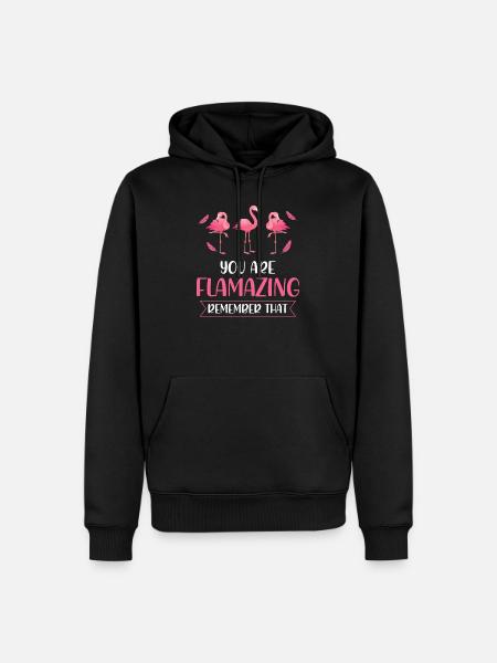 Flamingo Flamingo Geschenk - Männer Premium Bio Hoodie - Schwarz