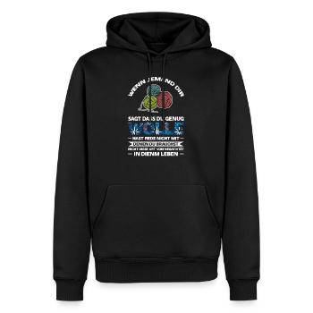 Häkeln Häklerin Handarbeit Geschenk - Männer Premium Bio Hoodie - Schwarz - Vorne - Nico (187cm)