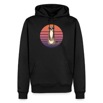 Suricate Drôle Cadeau Dames Hommes Enfants - Sweat à capuche Premium bio Homme - noir - Devant - Nico (187cm)