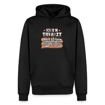 Tierarzt Tiermedizin Tierarzthelferin Lustig - Männer Premium Bio Hoodie - Schwarz - Vorne - Nico (187cm)