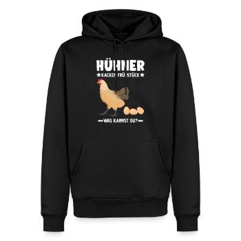 Huhn Hühner Bauer Geschenk - Männer Premium Bio Hoodie - Schwarz - Vorne - Nico (187cm)