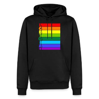 LGBTQIA Plus - Männer Premium Bio Hoodie - Schwarz - Vorne - Nico (187cm)