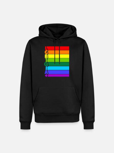 LGBTQIA Plus - Männer Premium Bio Hoodie - Schwarz