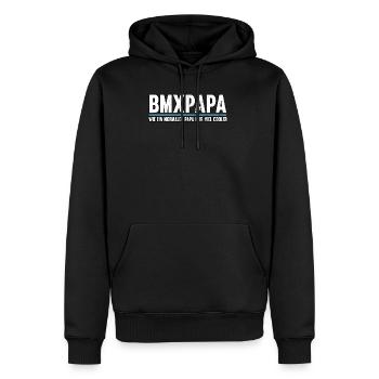 BMX Fahrrad Fahren Mountainbike Geschenk - Männer Premium Bio Hoodie - Schwarz - Vorne - Nico (187cm)
