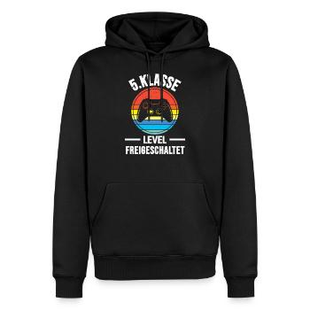 5.Klasse Level freigeschaltet 5.Klasse Gaming - Männer Premium Bio Hoodie - Schwarz - Vorne - Nico (187cm)