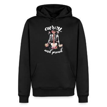Curvy And Proud Scoliosis Warrior Récupération de - Sweat à capuche Premium bio Homme - noir - Devant - Nico (187cm)