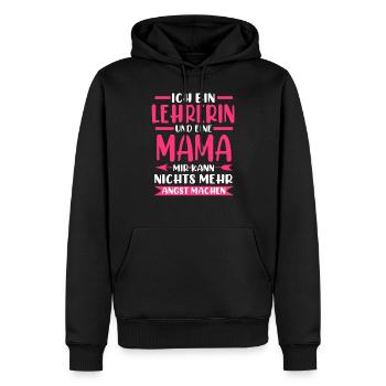 Lehrerin Mutter Lehrerinnen Geschenk - Männer Premium Bio Hoodie - Schwarz - Vorne - Nico (187cm)