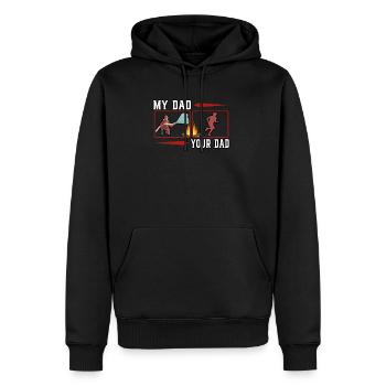 Pompiers Secours Secours Incendie Profession - Sweat à capuche Premium bio Homme - noir - Devant - Nico (187cm)