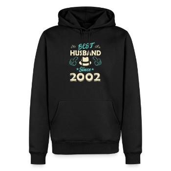 Best Husband 2002 Hochzeitstag Ehegatte Geschenk - Männer Premium Bio Hoodie - Schwarz - Vorne - Nico (187cm)