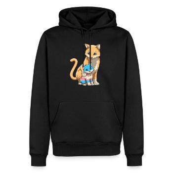 Transgender Stolz Mama Katze Mutter Tochter Sohn - Männer Premium Bio Hoodie - Schwarz - Vorne - Nico (187cm)