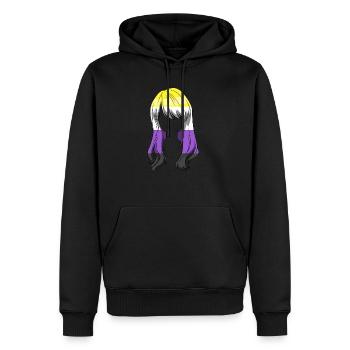 Nichtbinärer Stolz und Genderqueer Anime Kawaii - Männer Premium Bio Hoodie - Schwarz - Vorne - Nico (187cm)