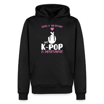 K-Pop K-Pop cadeau coréen - Sweat à capuche Premium bio Homme - noir - Devant - Nico (187cm)
