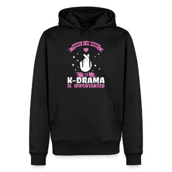 K-Drama K-Drama Koreanisches Geschenk - Männer Premium Bio Hoodie - Schwarz - Vorne - Nico (187cm)