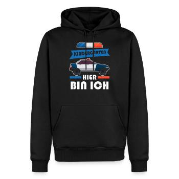 Kindergartenkind Kindergartenanfänger Polizei - Männer Premium Bio Hoodie - Schwarz - Vorne - Nico (187cm)