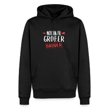 Großer Bruder Geschwister Baby Schwangerschaft - Männer Premium Bio Hoodie - Schwarz - Vorne - Nico (187cm)