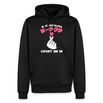 K-Pop K-Pop cadeau - Sweat à capuche Premium bio Homme - noir - Devant - Nico (187cm)