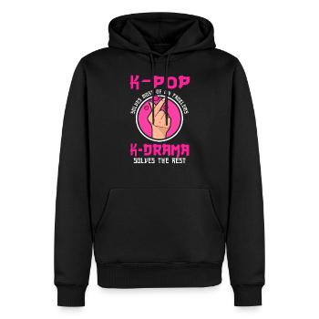 K-Pop & K-Drama K-Pop Geschenk - Männer Premium Bio Hoodie - Schwarz - Vorne - Nico (187cm)