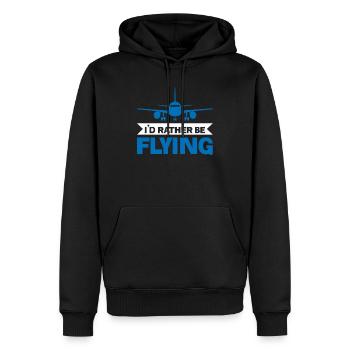 Pilote pilote cadeau de pilote - Sweat à capuche Premium bio Homme - noir - Devant - Nico (187cm)